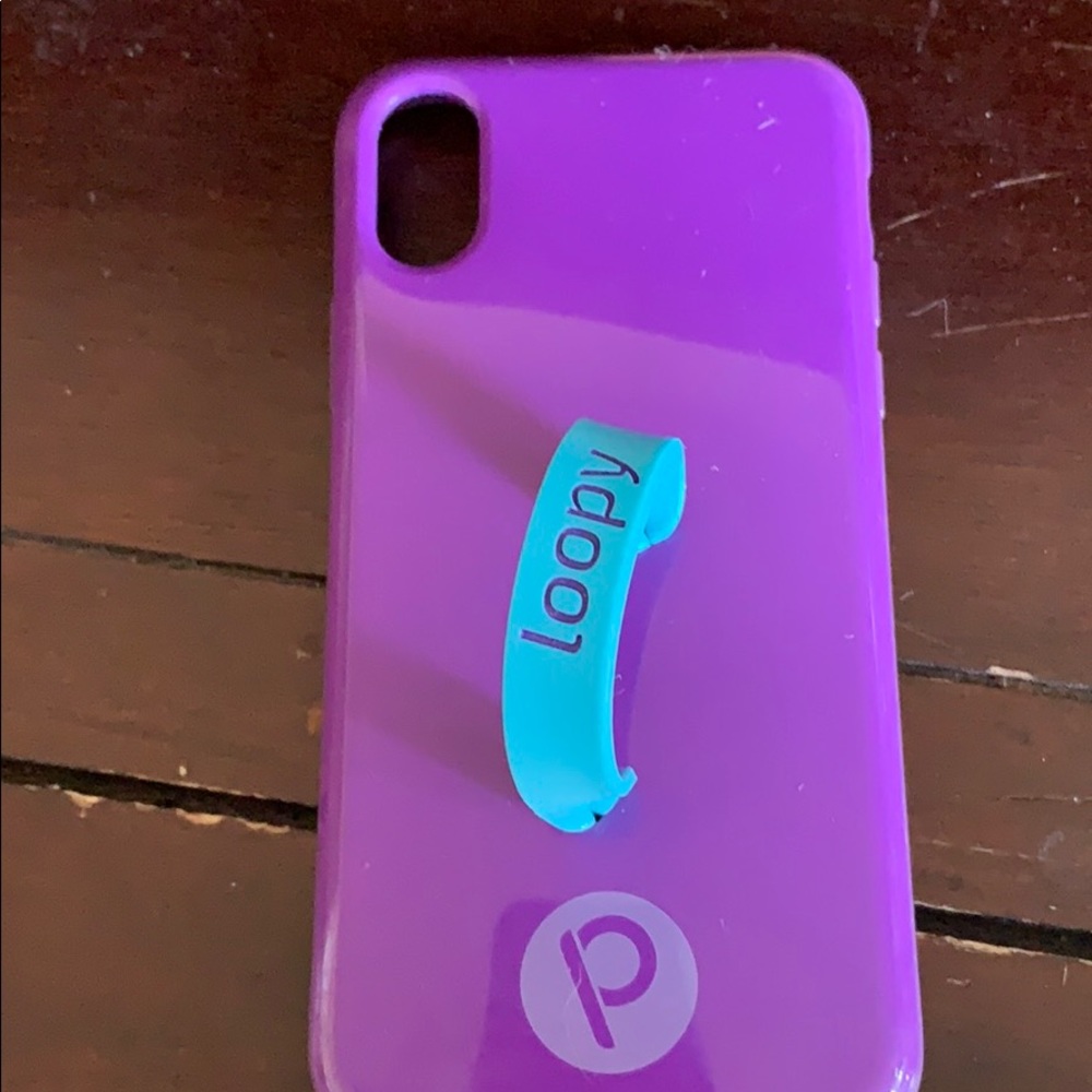 Purple iPhone X loopy case gently used